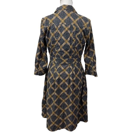 Anthropologie Maeve Whitewick Manor Fine Pin Wale Corduroy Dress. Flattering fit - Picture 2 of 13